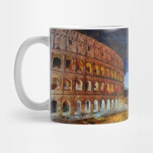 Midnight in Rome, Canvas Painting of Rome Mug